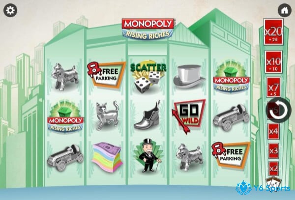 Tham gia trải nghiệm trò chơi monopoly casino Rising Riches ngay thôi nào