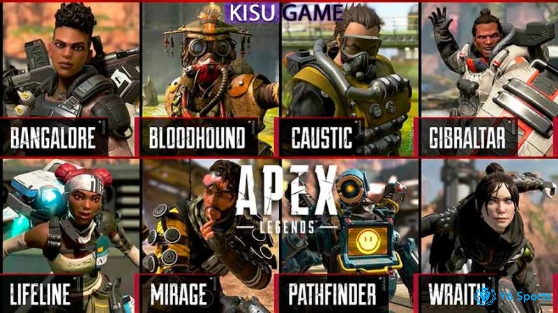 Các nhân vật trong Apex Legends có vẻ ngoài bắt mắt và được trang bị skill riêng