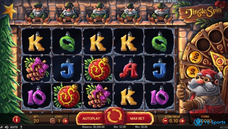 Jingle Spin slot là trò chơi slot 5 cuộn 20 hàng thanh toán 