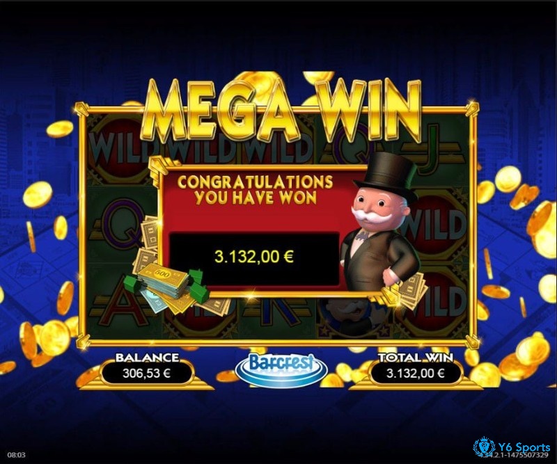 Chơi Monopoly Big Event có thể dễ dàng nhận về mega win