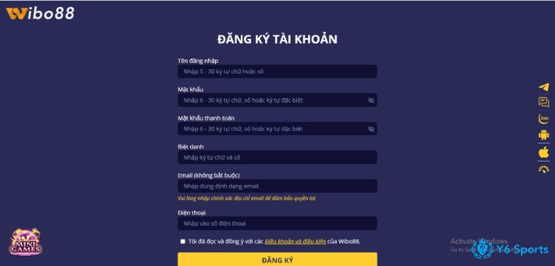 Nhập đầy đủ và chuẩn xác vào bảng biểu mẫu của nhà cái để hoàn thành quá trình đăng kí nhé