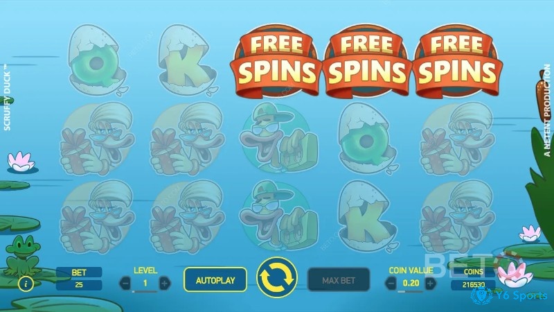 Quay được từ 3 biểu tượng Free Spin sẽ kích hoạt tính năng thưởng vòng quay miễn phí