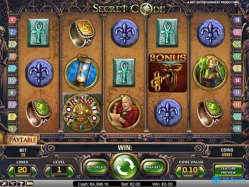 Secret Code: Slot của NetEnt về giải mã bí ẩn thú vị