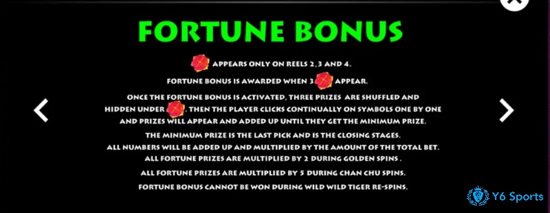 Fortune Bonus giúp bạn có được hệ số nhân hấp dẫn