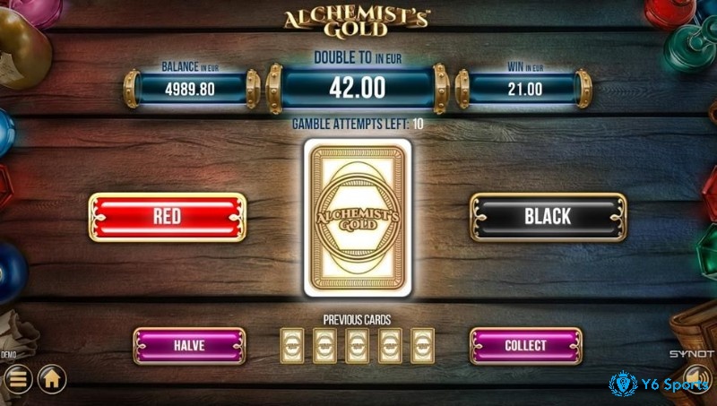 Tính năng đánh bạc trong The Alchemists Gold slot được kích hoạt sau mỗi vòng thắng