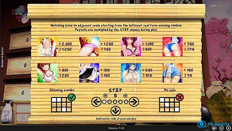 Biểu tượng Game Slot Boobies and Booties khá sexy, táo bạo